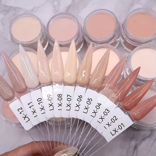 12 pcs Nude Acrylic Powder