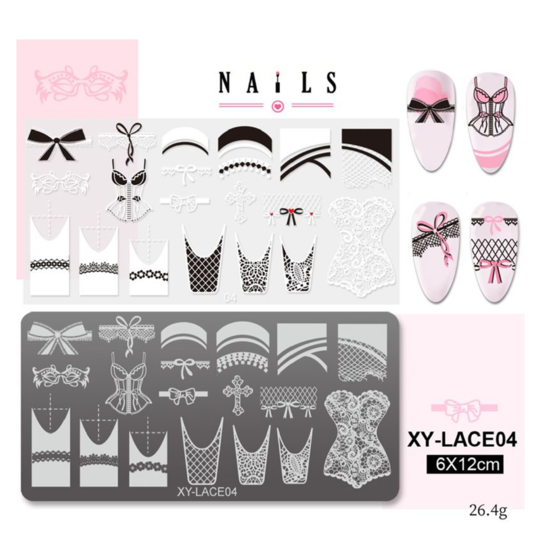 STAMPING PLATE - XY LACE