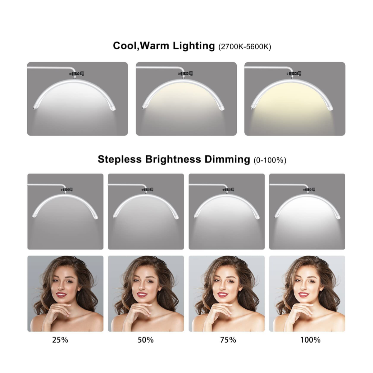 LED MOON LAMP WITH STAND - 23 INCHES - BLACK