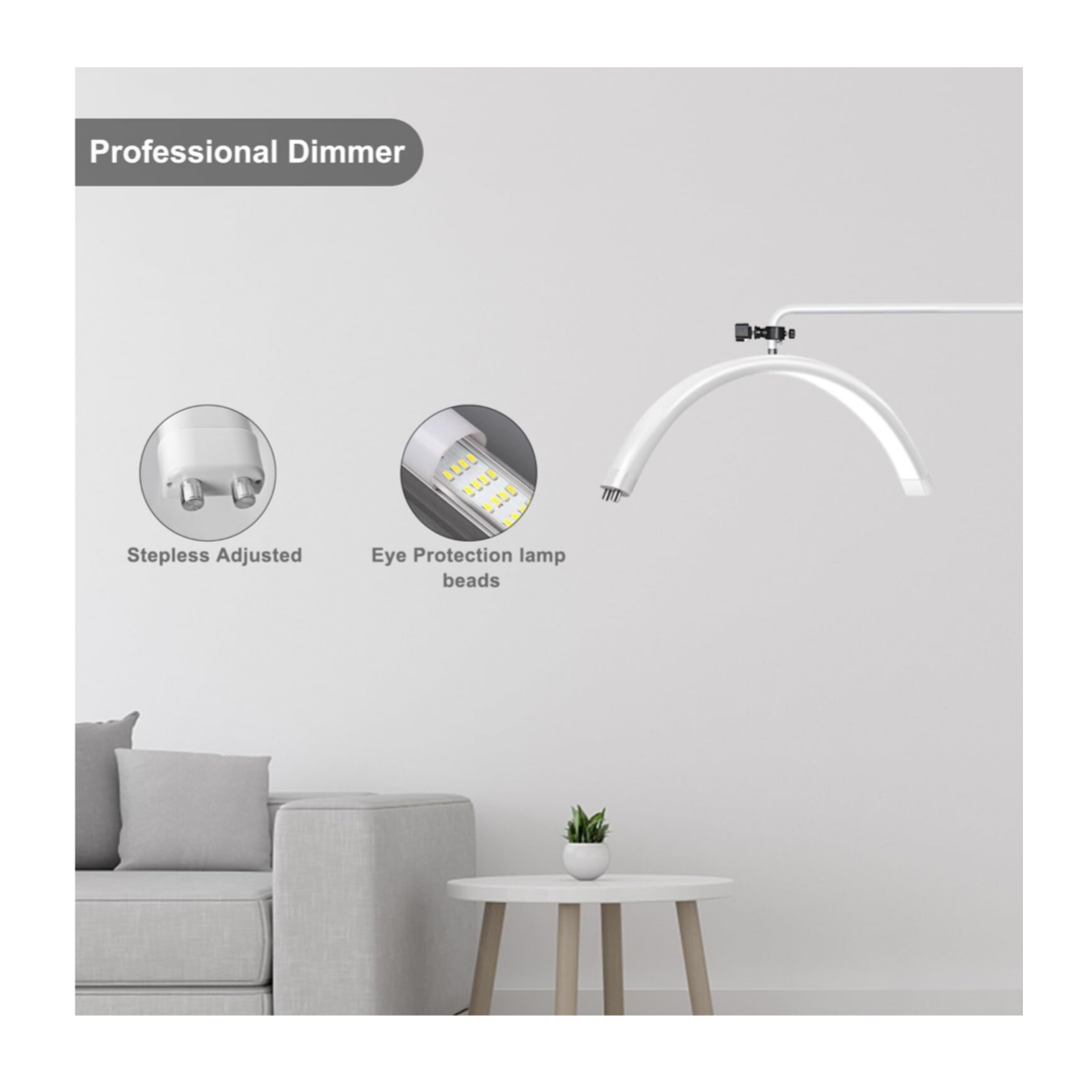 LED MOON LAMP WITH STAND - 23 INCHES - BLACK