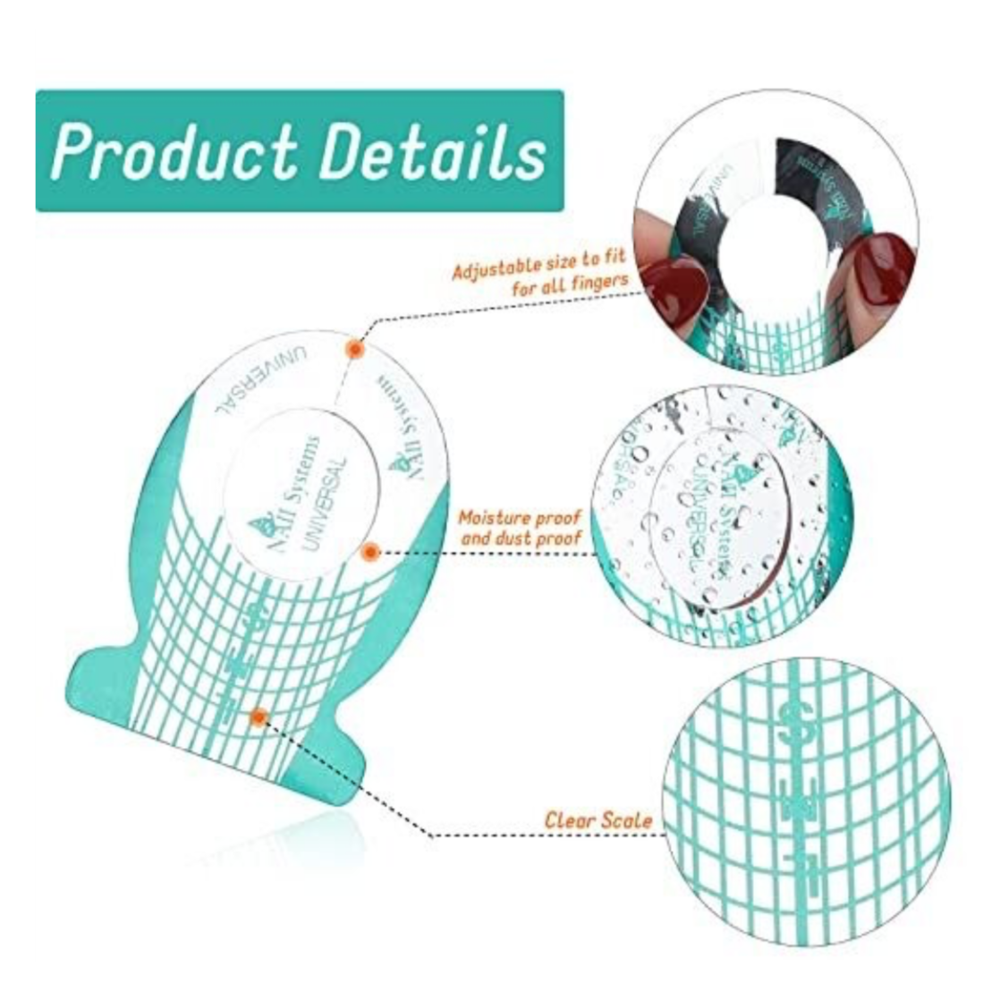 NAIL SCULPTING FORM TIP GUIDE STICKERS - 500 PCS ROLL