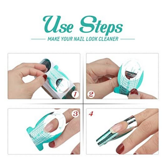 NAIL SCULPTING FORM TIP GUIDE STICKERS - 500 PCS ROLL