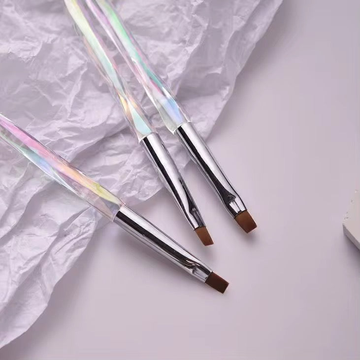 Clear Holographic Gel Brush Stem - 3 pcs Set