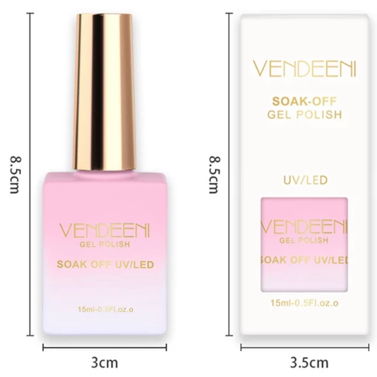 Vendeeni Gel Polish Set K01 + Free Colour Chart - 4 pcs set