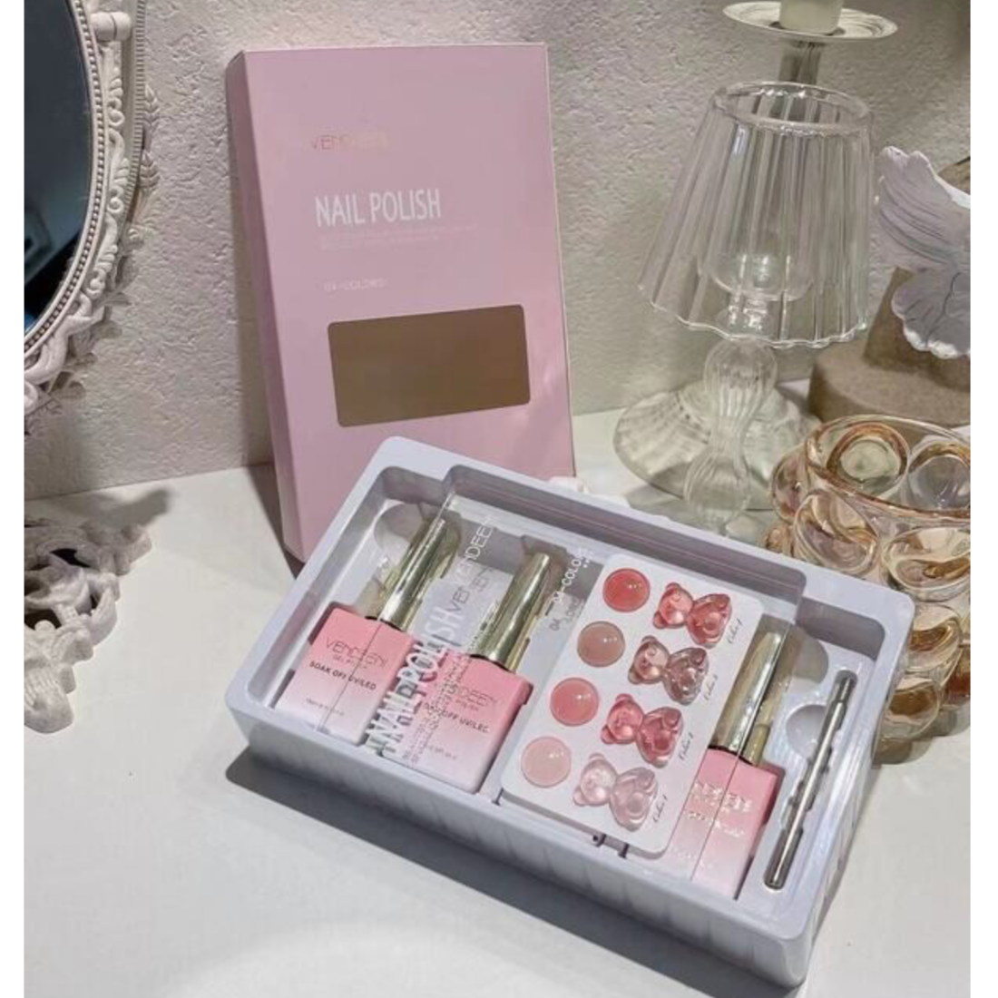 Vendeeni Gel Polish Set K01 + Free Colour Chart - 4 pcs set