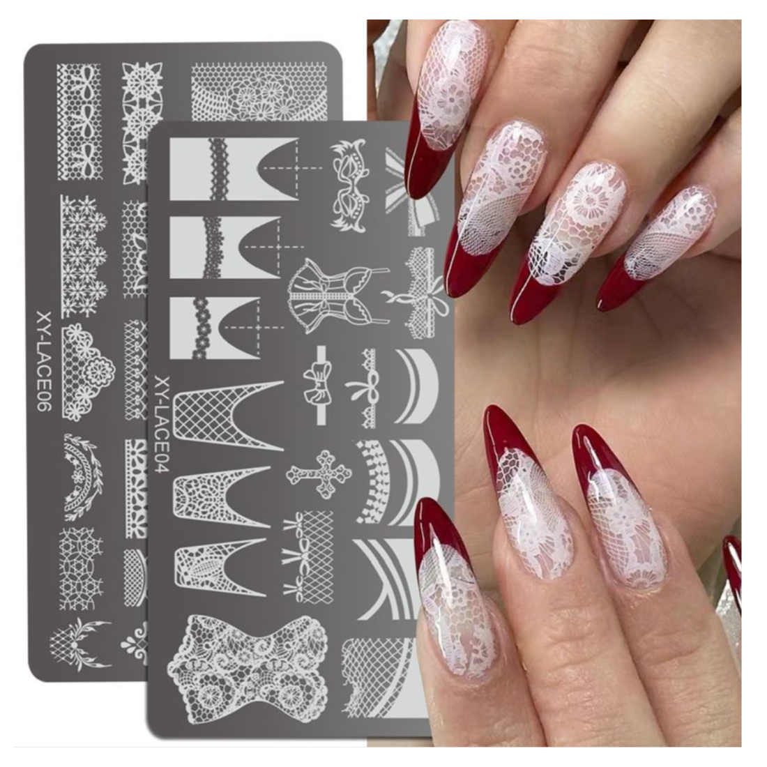 STAMPING PLATE - XY LACE