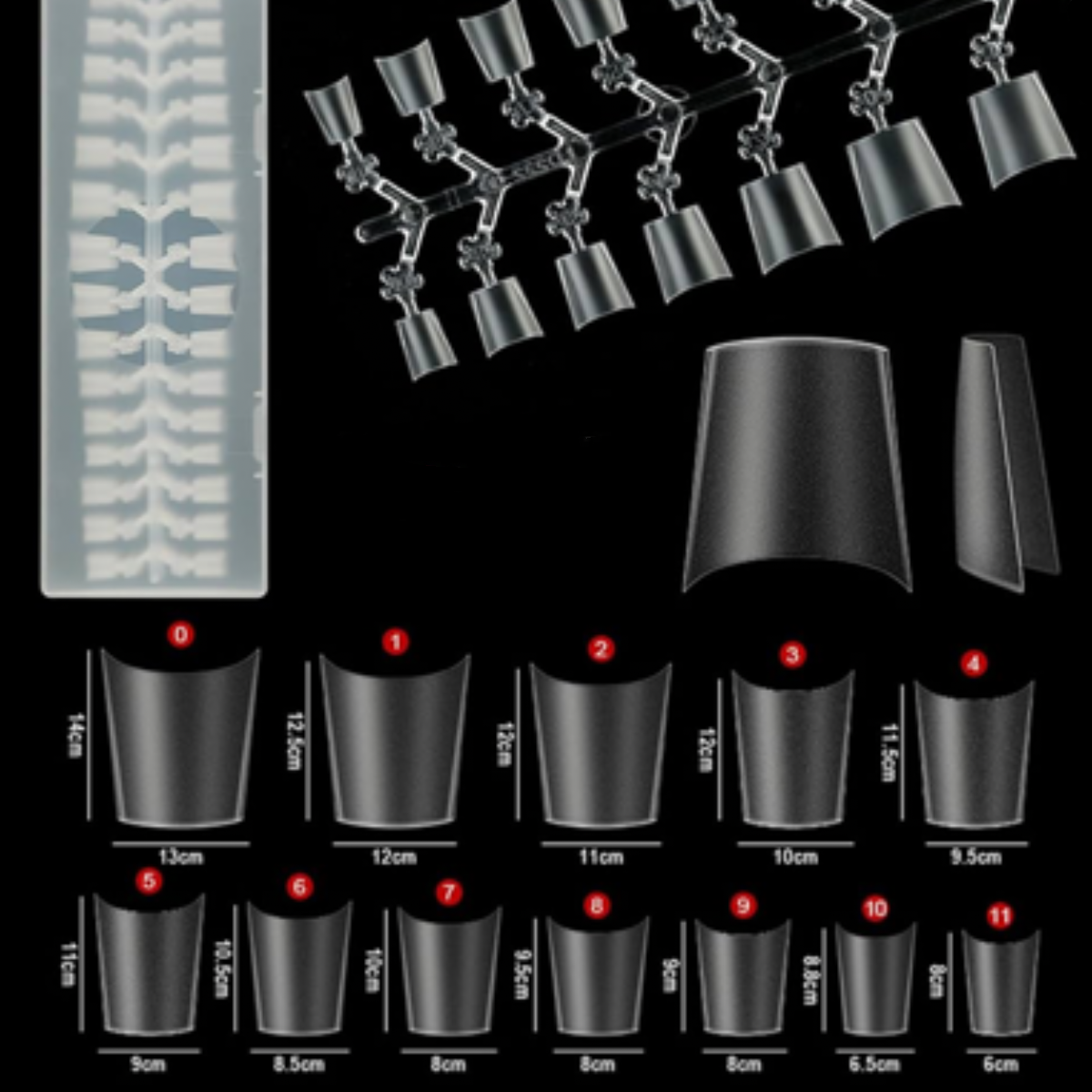 SHORT COFFIN FULL COVER SOFT GEL NAIL TIPS
