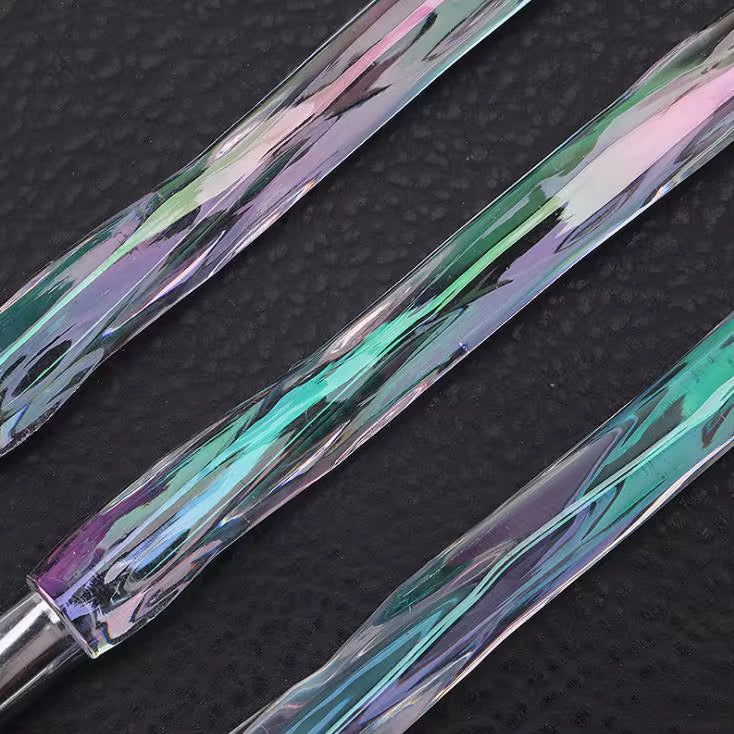 Clear Holographic Gel Brush Stem - 3 pcs Set