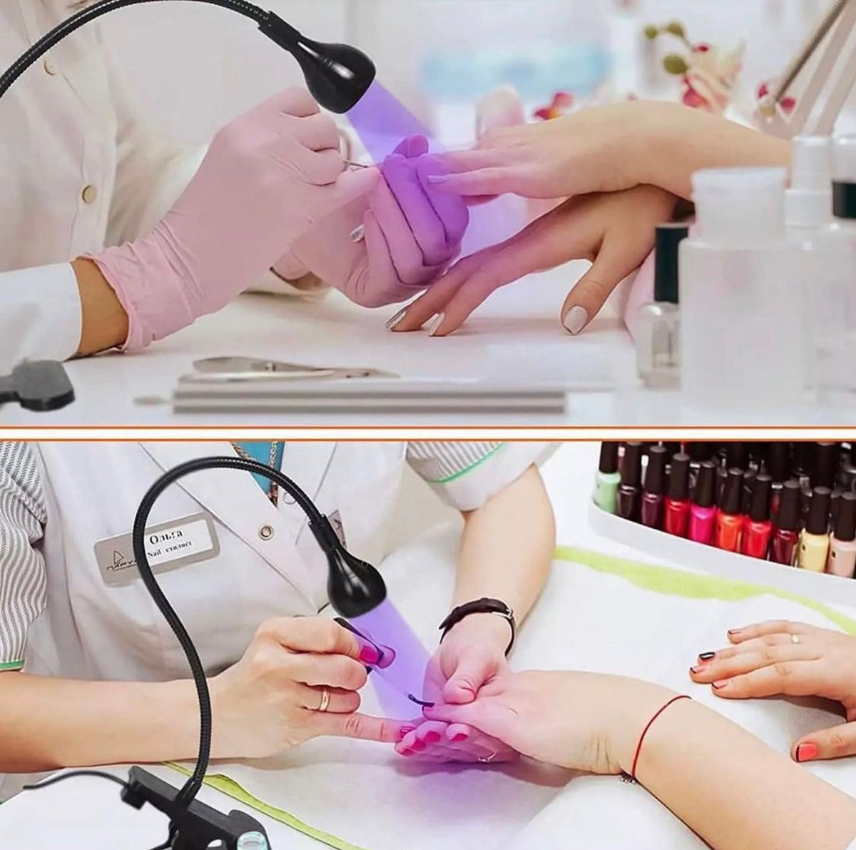 Flexible Nail Uv/Led light + table clip- Black