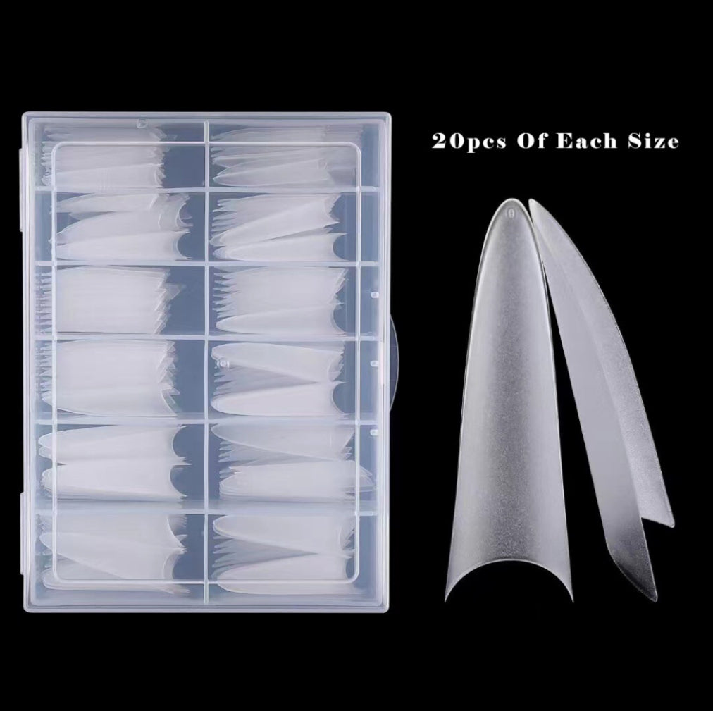 Matt Extra Long Bullet Shape Tips - I 240pcs