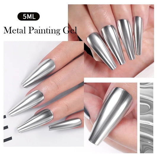 Metal Silver Uv Gel- 5 ml