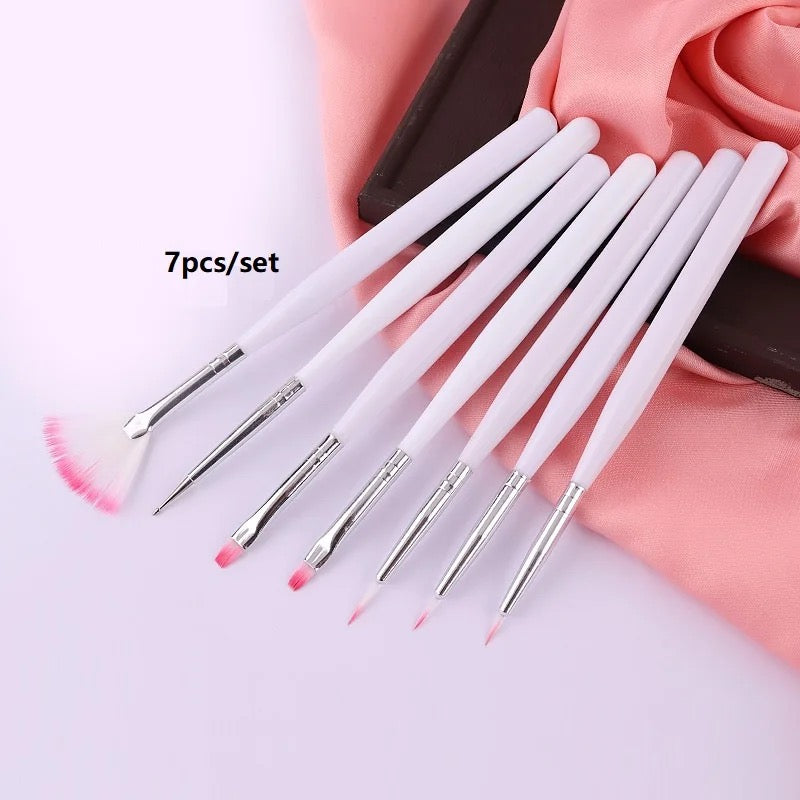 Manicure Brush Set - 7 pcs