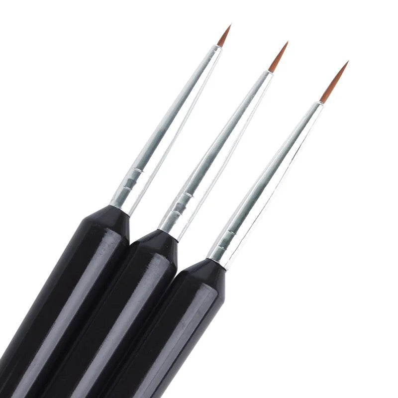 Black Nail Art Striping Brushes