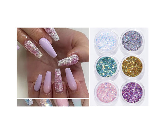 Sparkly Glitter - 6 colours set