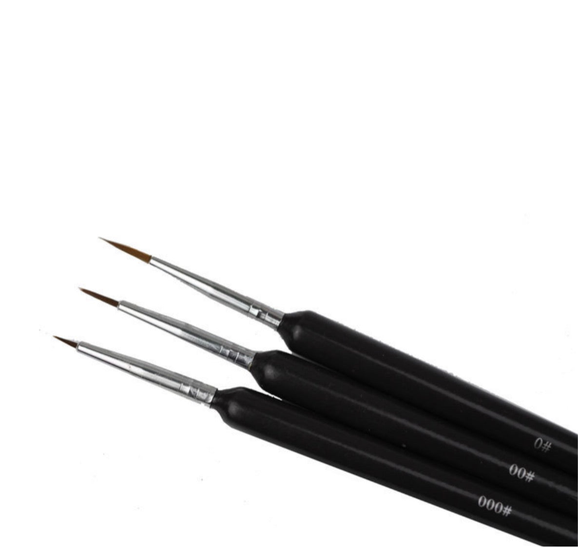 Black Nail Art Striping Brushes