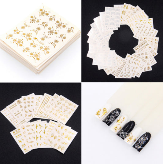Gold and silver bronzing sticker - 30pcs