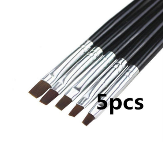 Gel brush Black - 5 pcs set
