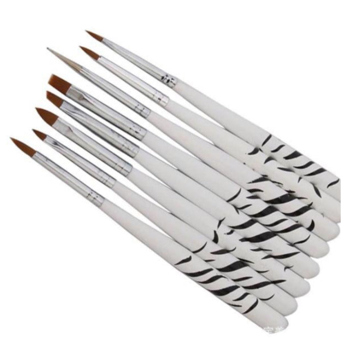 8 pcs Zebra Manicure Brush