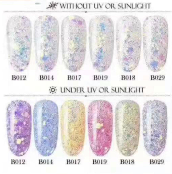 Color Change Glitter - 6pcs