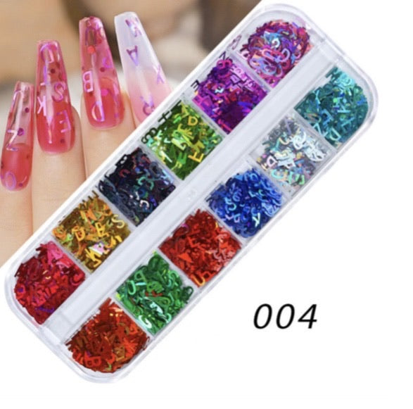 Alphabet Nail decoration