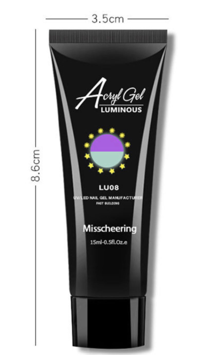 8 pcs Luminous Poly Gel Set - 15ml each