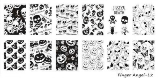 Nail Stamping Metal Plate - Finger Angel L ( Halloween )