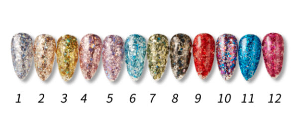 12 pcs Diamond Color Gel Set