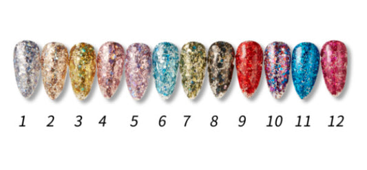 12 pcs Diamond Color Gel Set