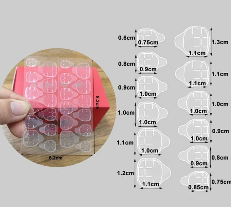 Double Sided Press On Nail Adhesive Soft Stickers - 50 pcs