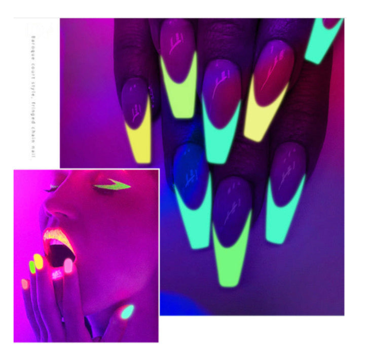 12 pcs Glow in the dark Acrylic Powder
