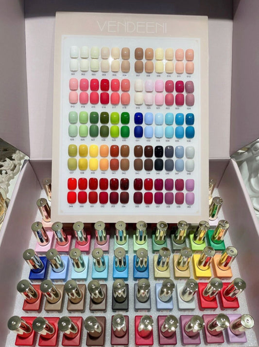 VENDEENI UV GEL POLISH SET with FREE COLOR CHART - 63 pcs
