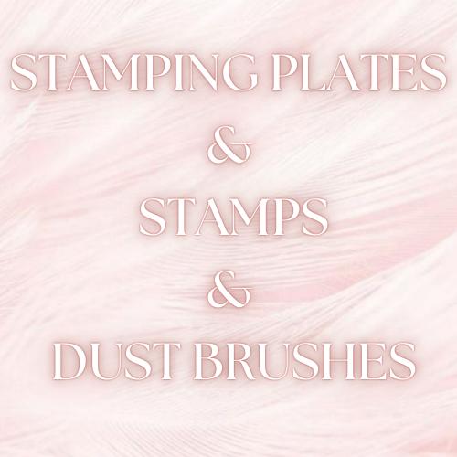 STAMPING PLATES, STAMPS, DUST BRUSHES