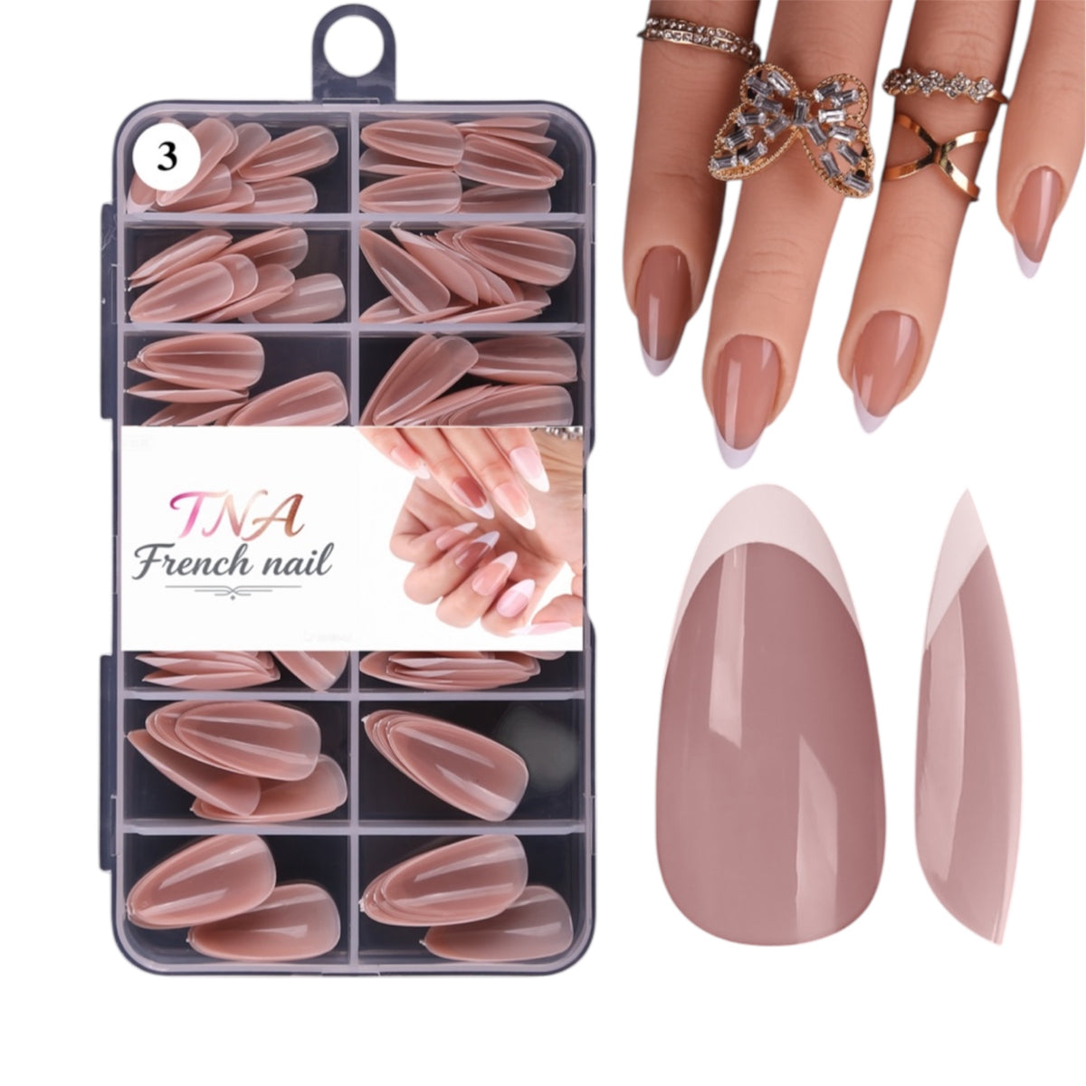 FRENCH TIPS - 120 PCS