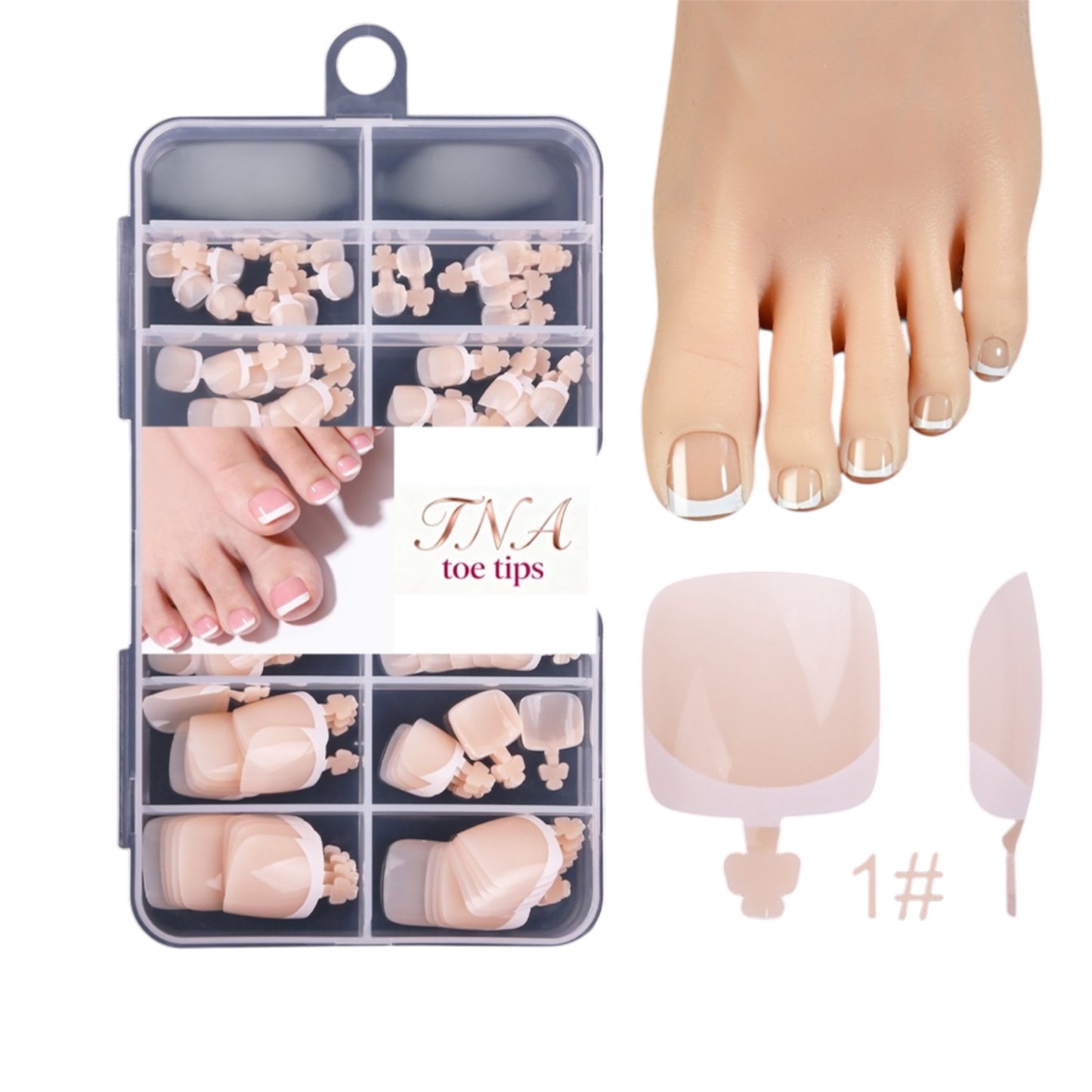 FRENCH TOE TIPS - 120 PCS