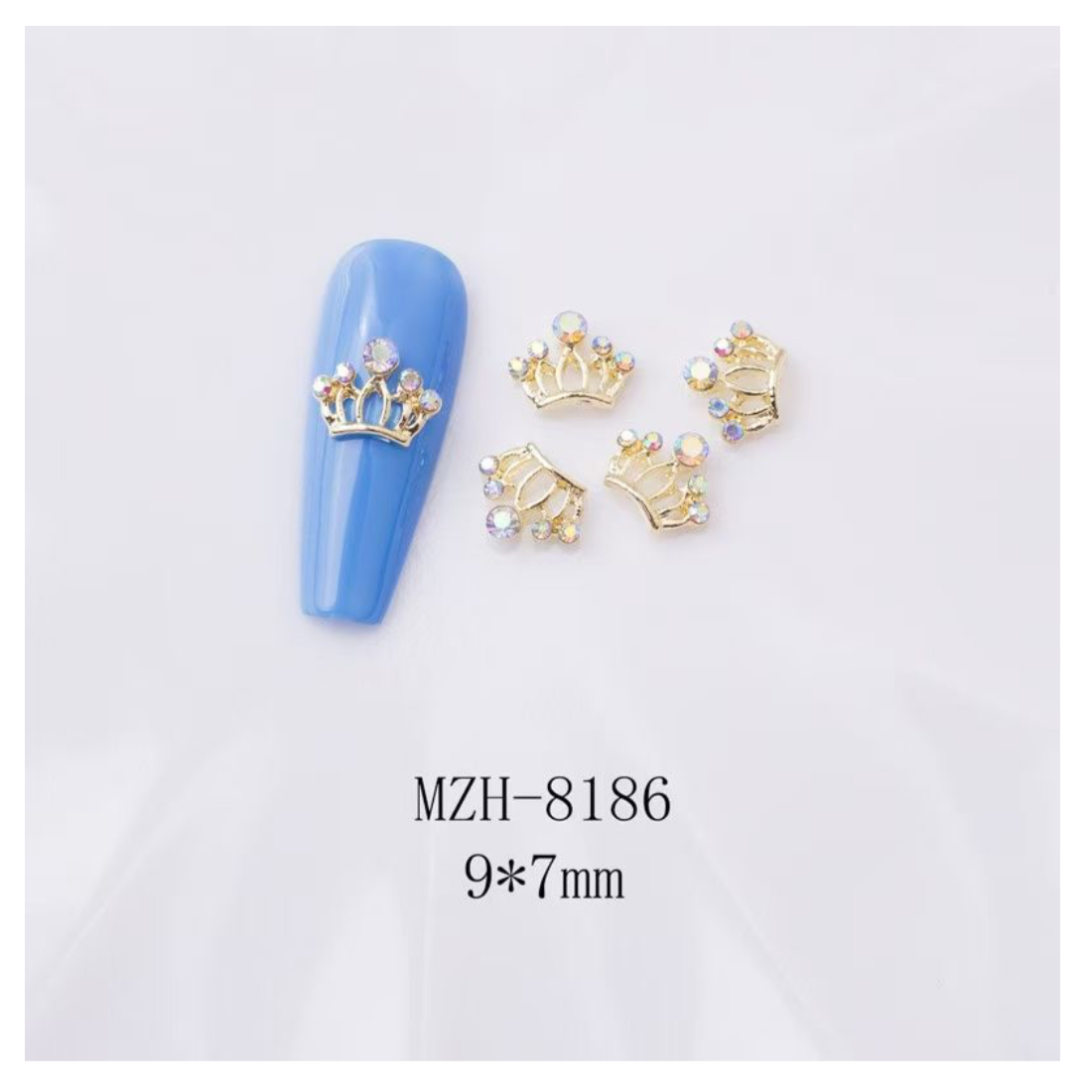 Crown Or Bow Alloy Nail Rhinstone - 5pcs