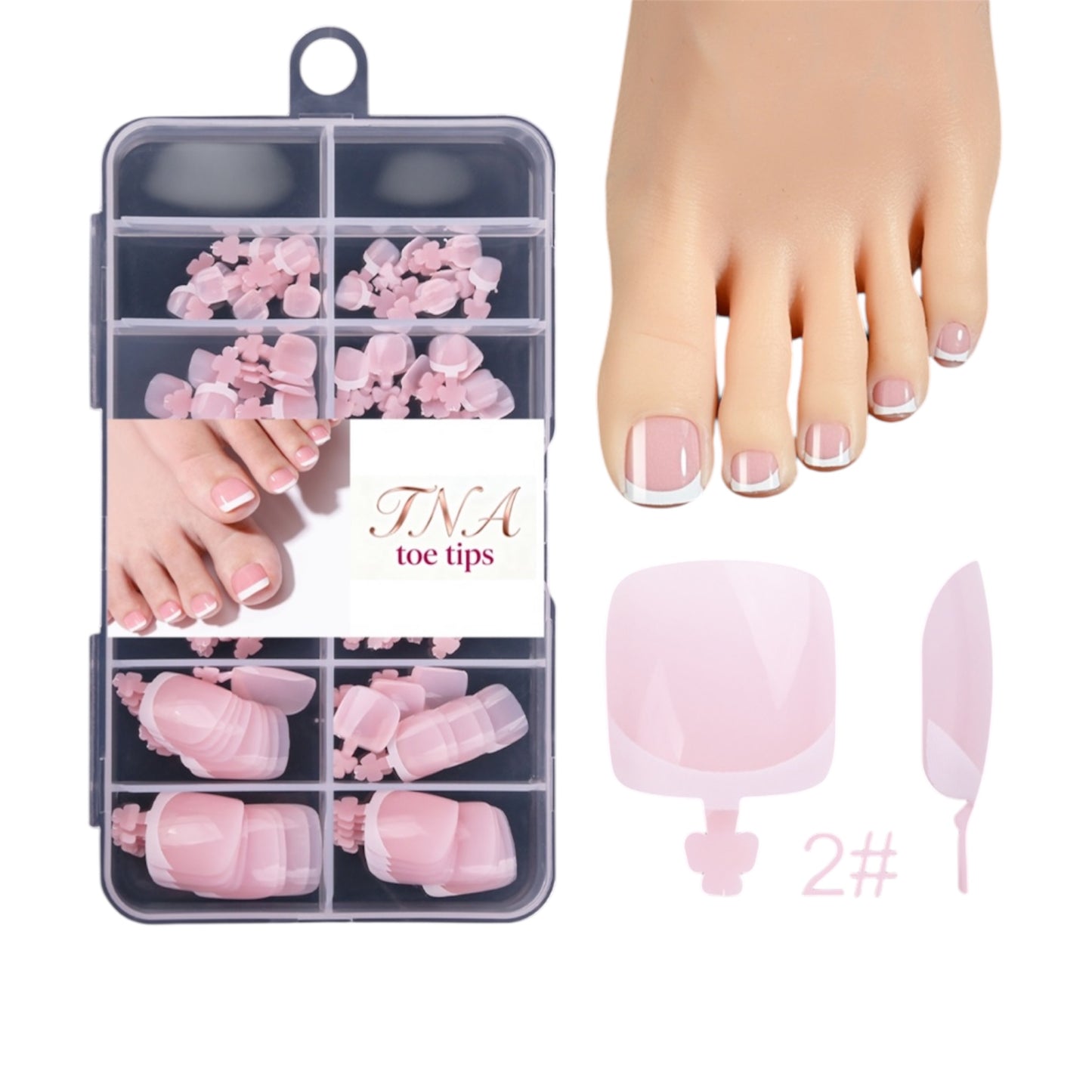 FRENCH TOE TIPS - 120 PCS