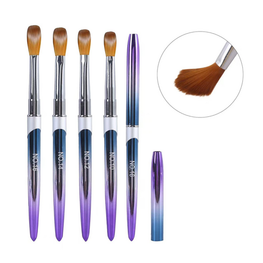 ACRYLIC BRUSH - 4 PCS SET - PURPLE
