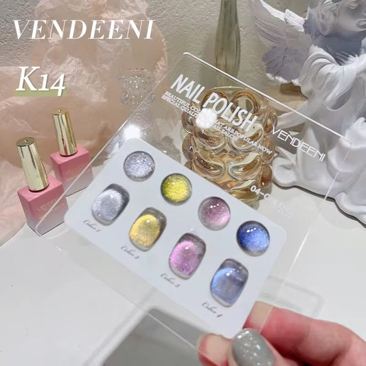 Vendeeni Gel Polish Set K14 Diamond + Free Colour Chart - 4 pcs set