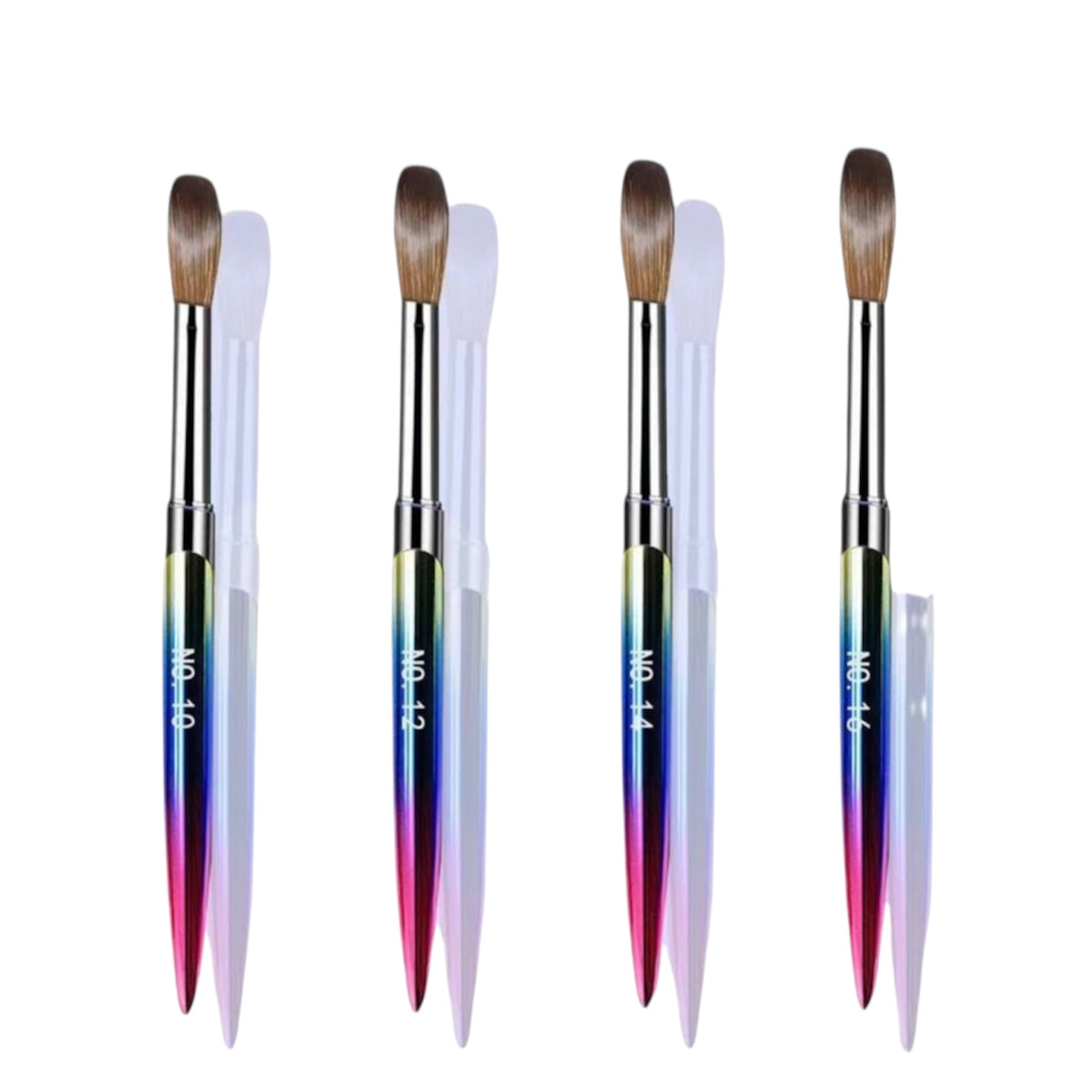 ACRYLIC BRUSH - 4PCS - RAINBOW
