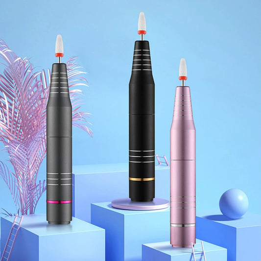 Black - Portable Hand Nail Drill