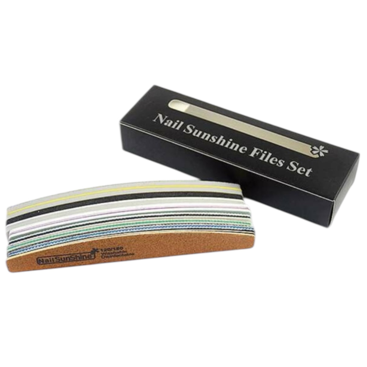 Nail Sunshine File - 8pcs Set Halfmoon Set