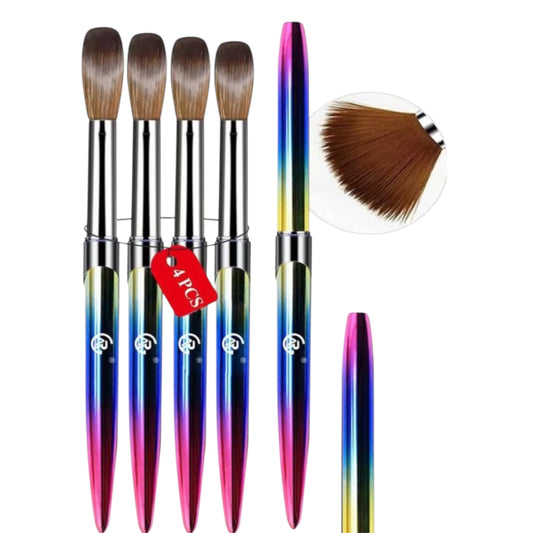 ACRYLIC BRUSH - 4PCS - RAINBOW