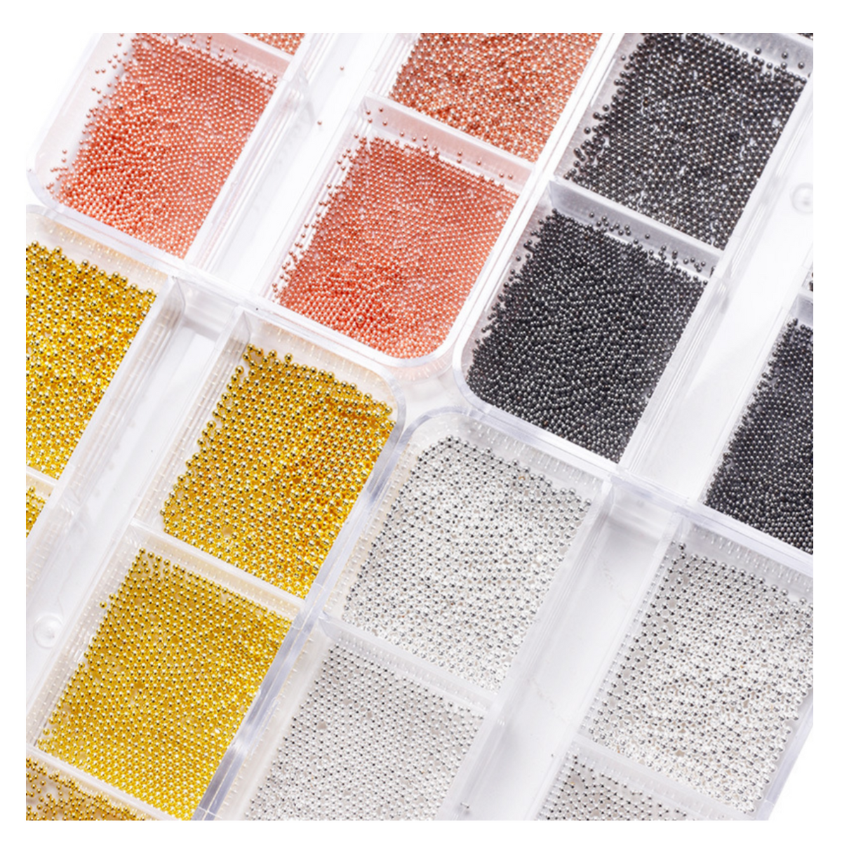 Nail Art steel Caviar Balls - 6 grid
