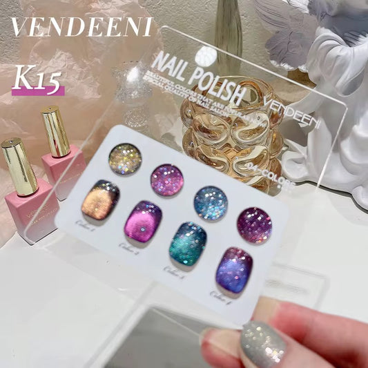 Vendeeni Gel Polish Set K15 Diamond + Free Colour Chart - 4 pcs set
