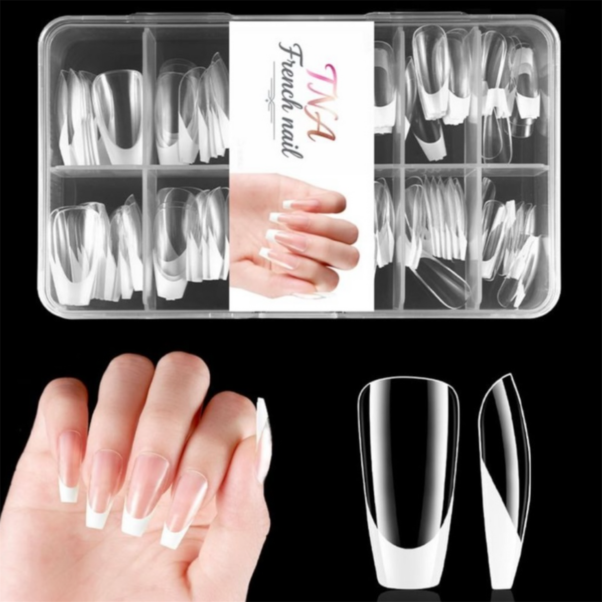 FRENCH WHITE TIPS - 120 PCS