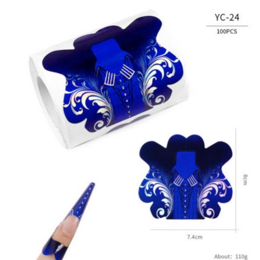 NAIL FORMS - SCULPTING GUIDE STICKER - 100pcs