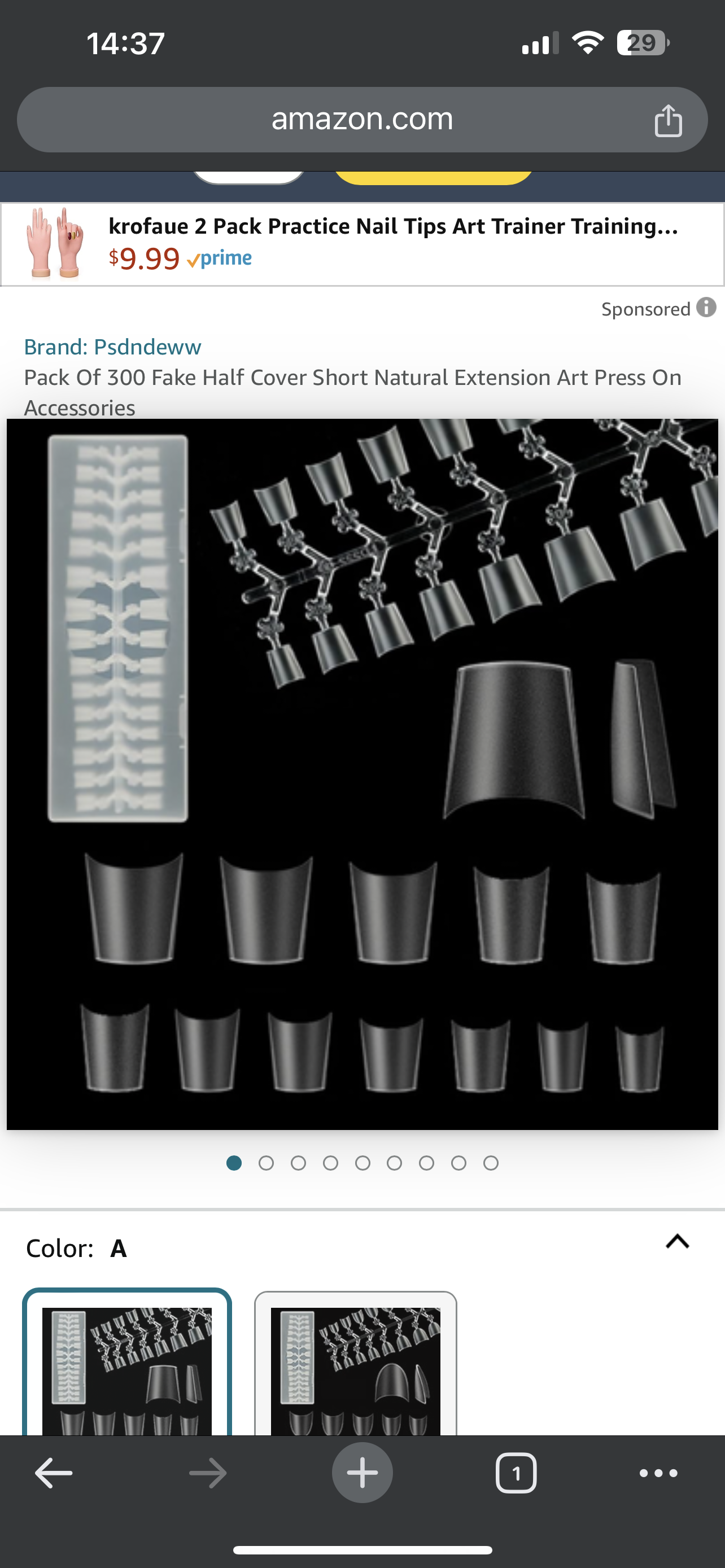 SHORT COFFIN FULL COVER SOFT GEL NAIL TIPS