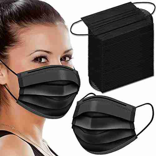 Black Face Mask - 3 ply layer - 50 pcs