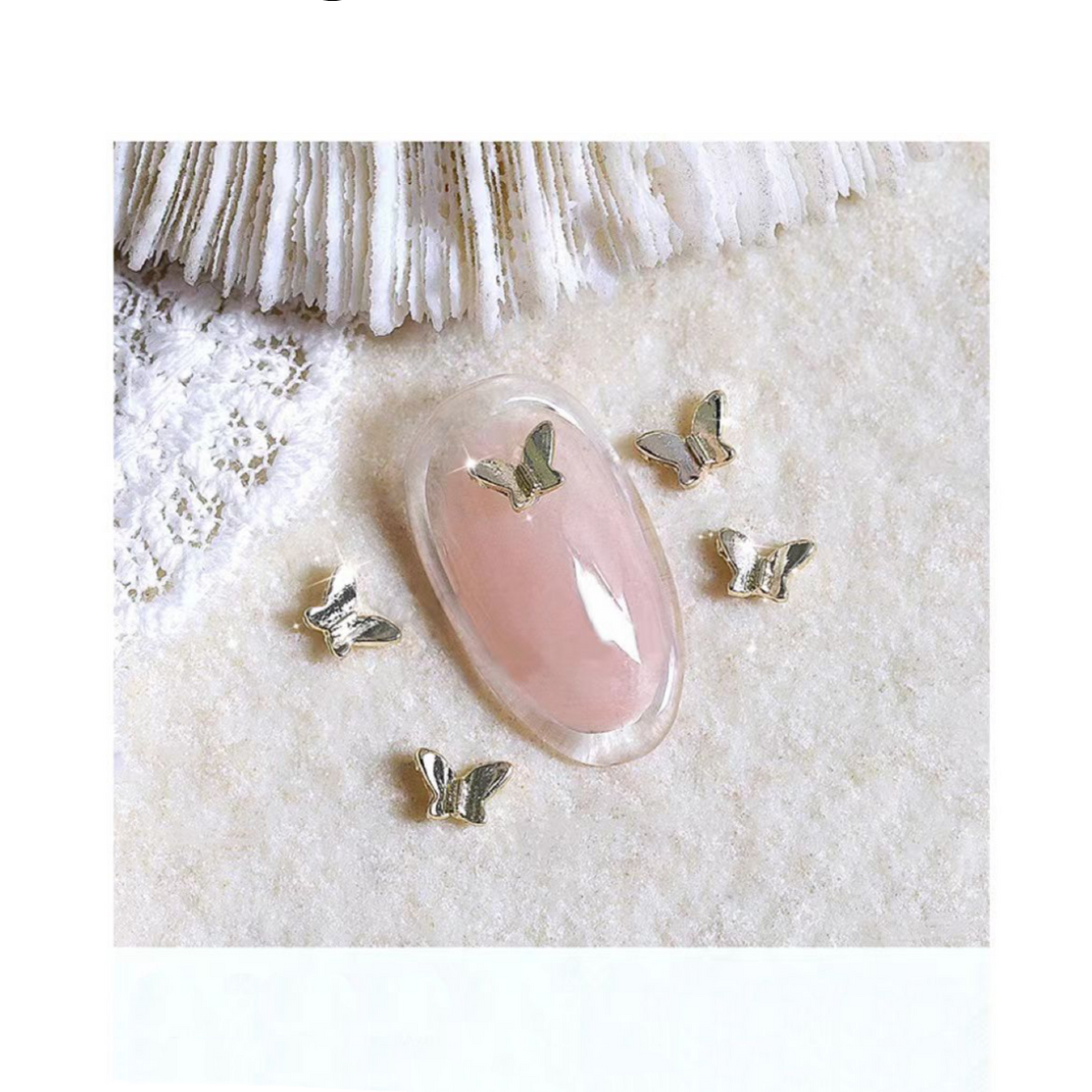 MINI BUTTERFLY NAIL DECORATIONS- 10 PCS