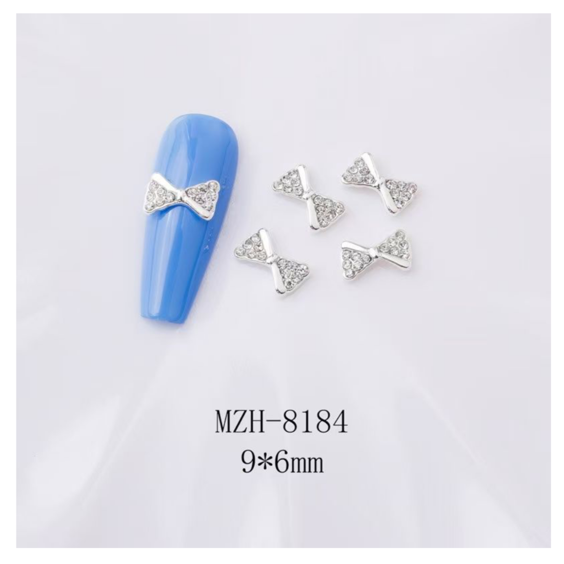Crown Or Bow Alloy Nail Rhinstone - 5pcs